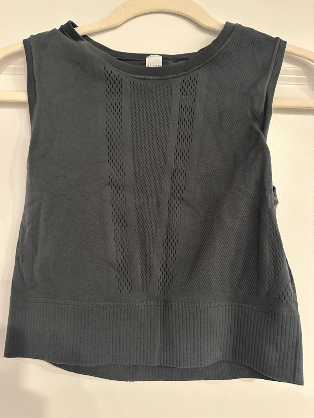 Athleta Charcoal Sleeveless Knit Tank